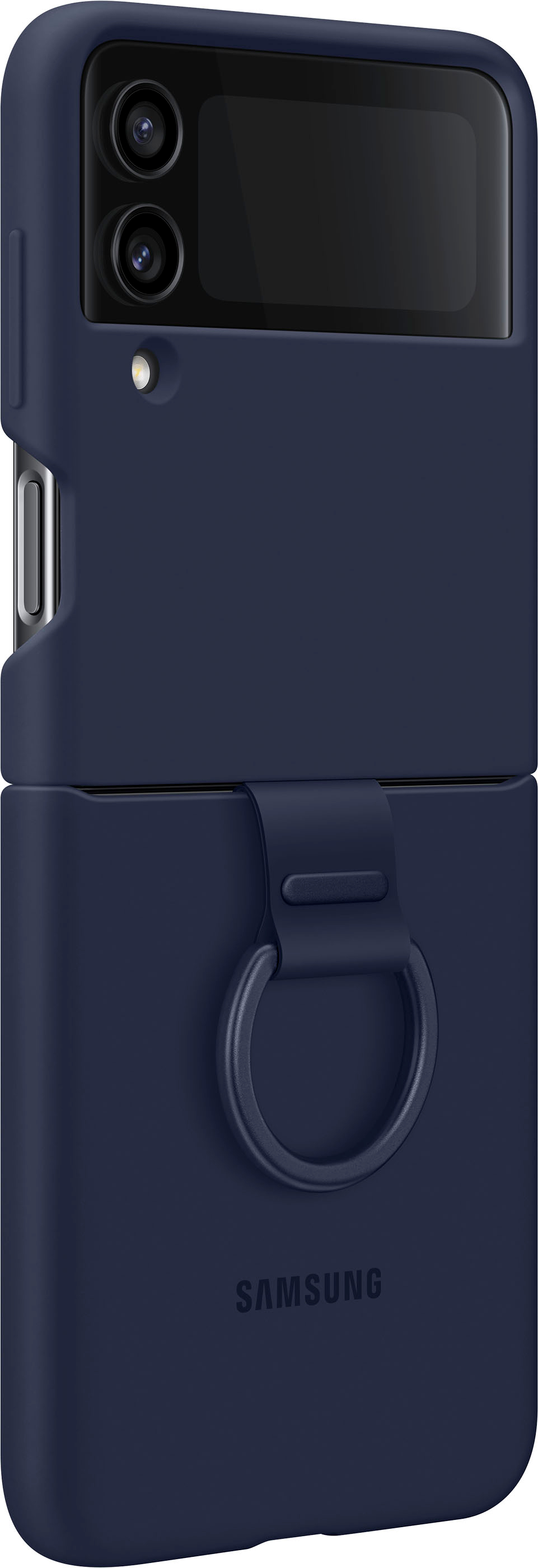 OEM Silky Case For Samsung Galaxy Z Flip4 3 Liquid Silicone Anti-fall Ring  Cover