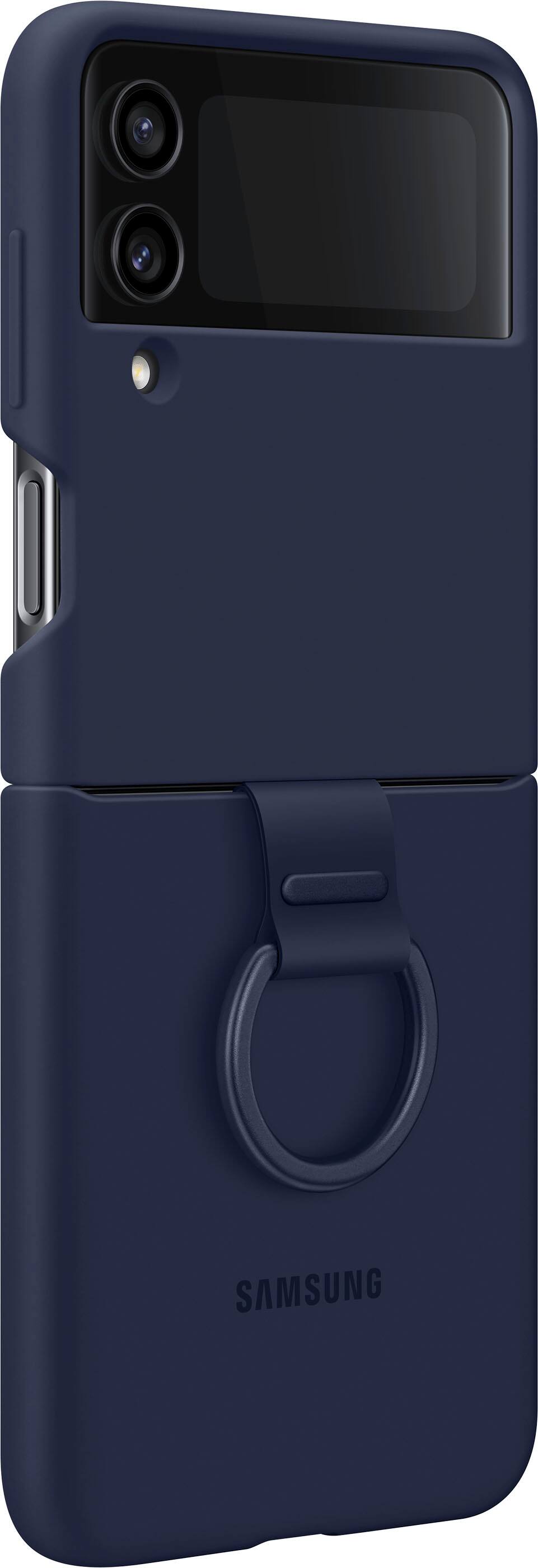 Alt View 13. Samsung - Silicone Cover with Ring for Galaxy Z Flip4 - Navy.