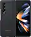 Front. Samsung - Slim Stand Cover for Galaxy Z Fold4 - Black.