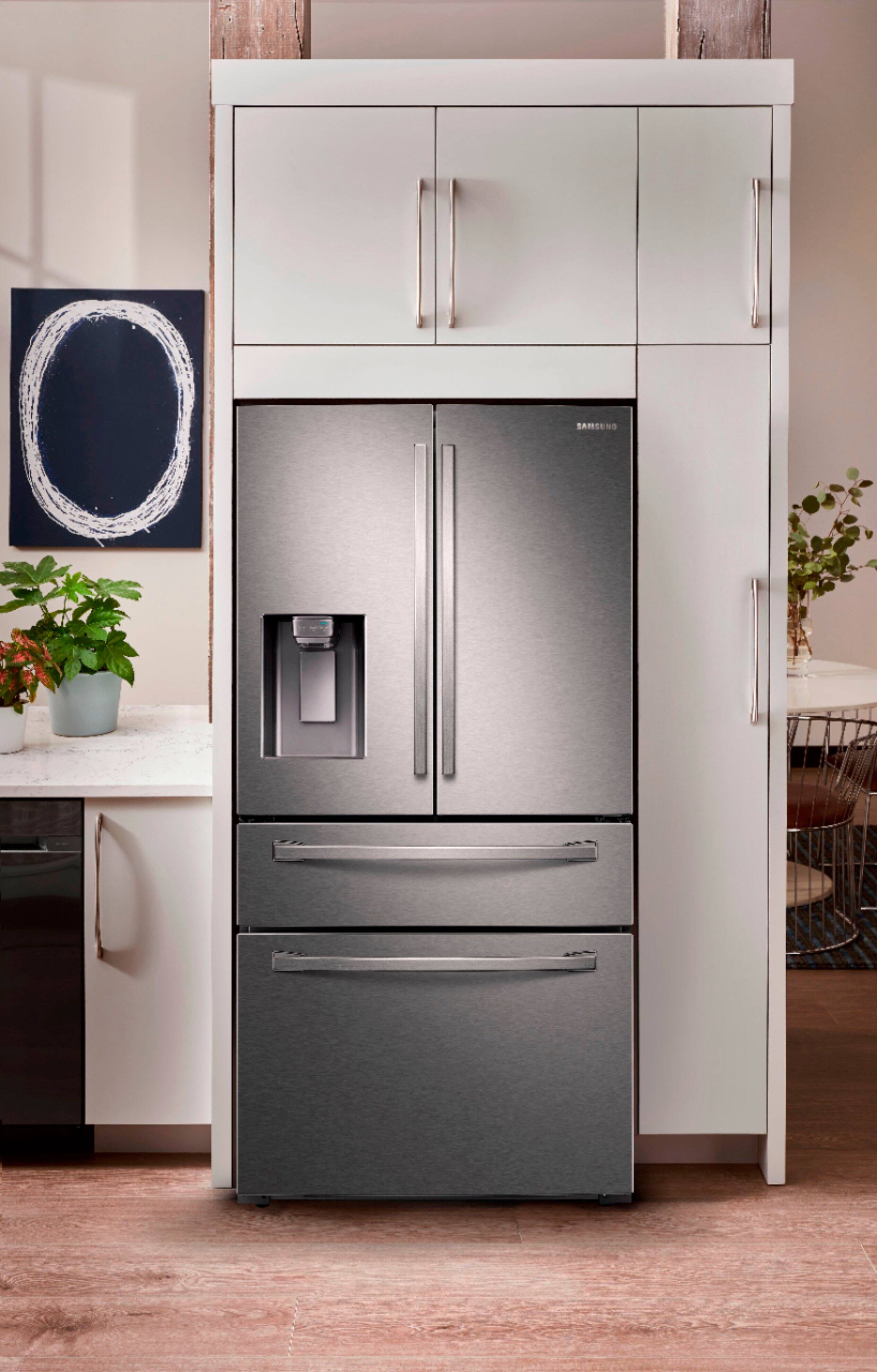 Alt View 24. Samsung - OBX 28  cu. ft. 4-Door French Door Refrigerator with FlexZone Drawer - Stainless Steel.