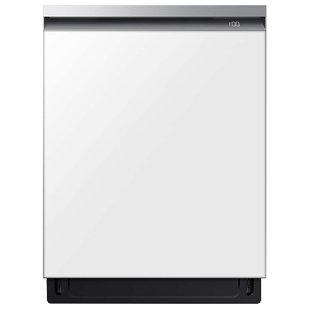 Samsung - 24" Bespoke AutoRelease Dry Smart Built-In Stainless Steel Tub Dishwasher with 3rd Rack, StormWash+, 42 dBA - White Glass