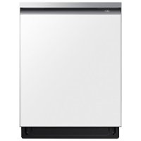 Samsung - Bespoke AutoRelease Smart Built-In Dishwasher with StormWash+, 42dBA - White Glass - Front_Zoom