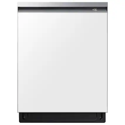 Samsung - 24" Bespoke AutoRelease Dry Smart Built-In Stainless Steel Tub Dishwasher with 3rd Rack, StormWash+, 42 dBA - White Glass