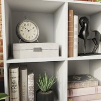 Sauder - North Avenue Organize  2 Shelf-6 Cubby  Bookshelf with White Finish - Angle_Zoom