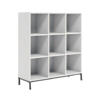 Sauder - North Avenue Organize  3 Shelf-9 Cubby Bookshelf - White Finish - Front_Zoom