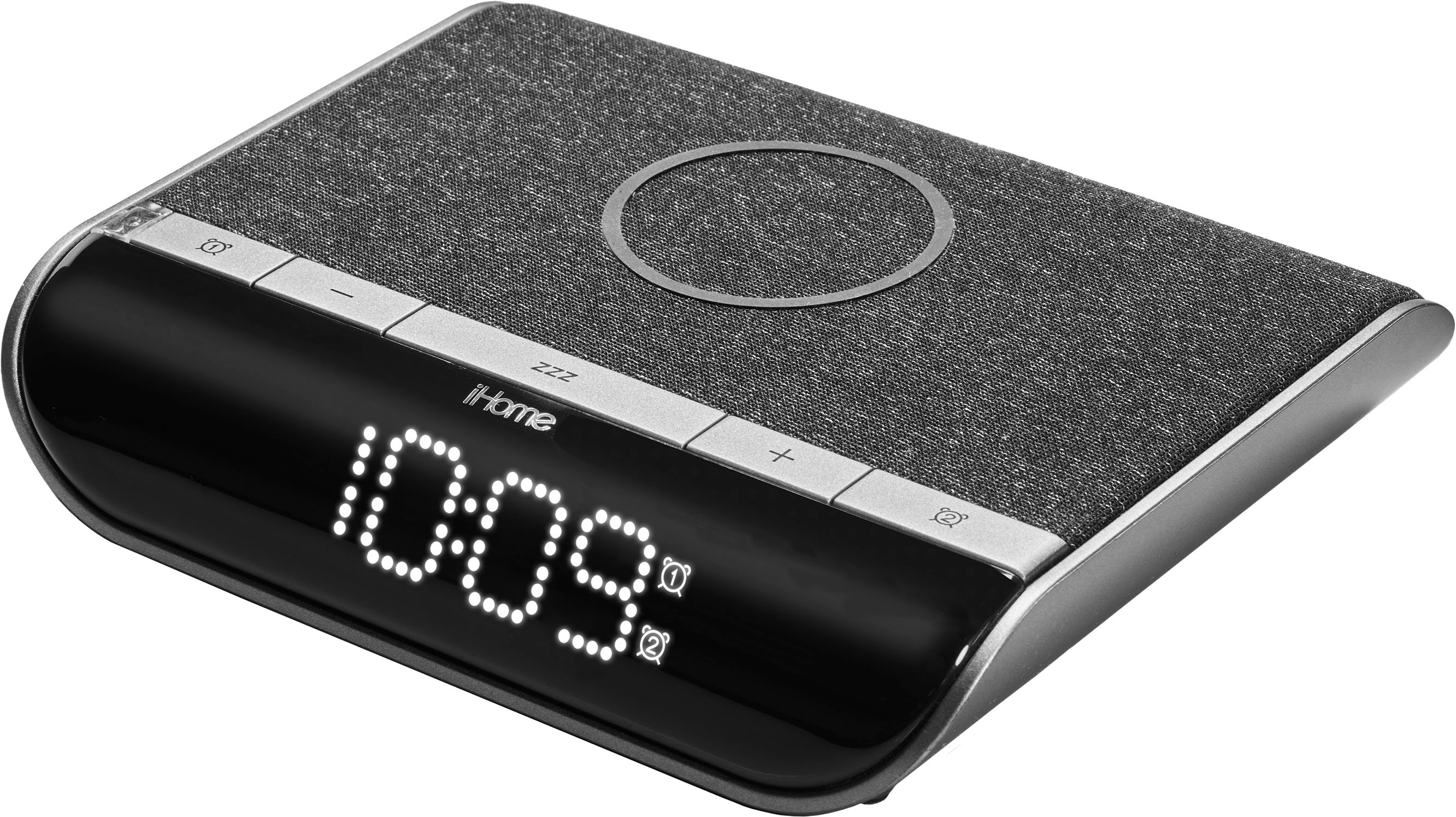 Angle View: iHome - POWERVALET 2 in 1 Wireless Charger Clock