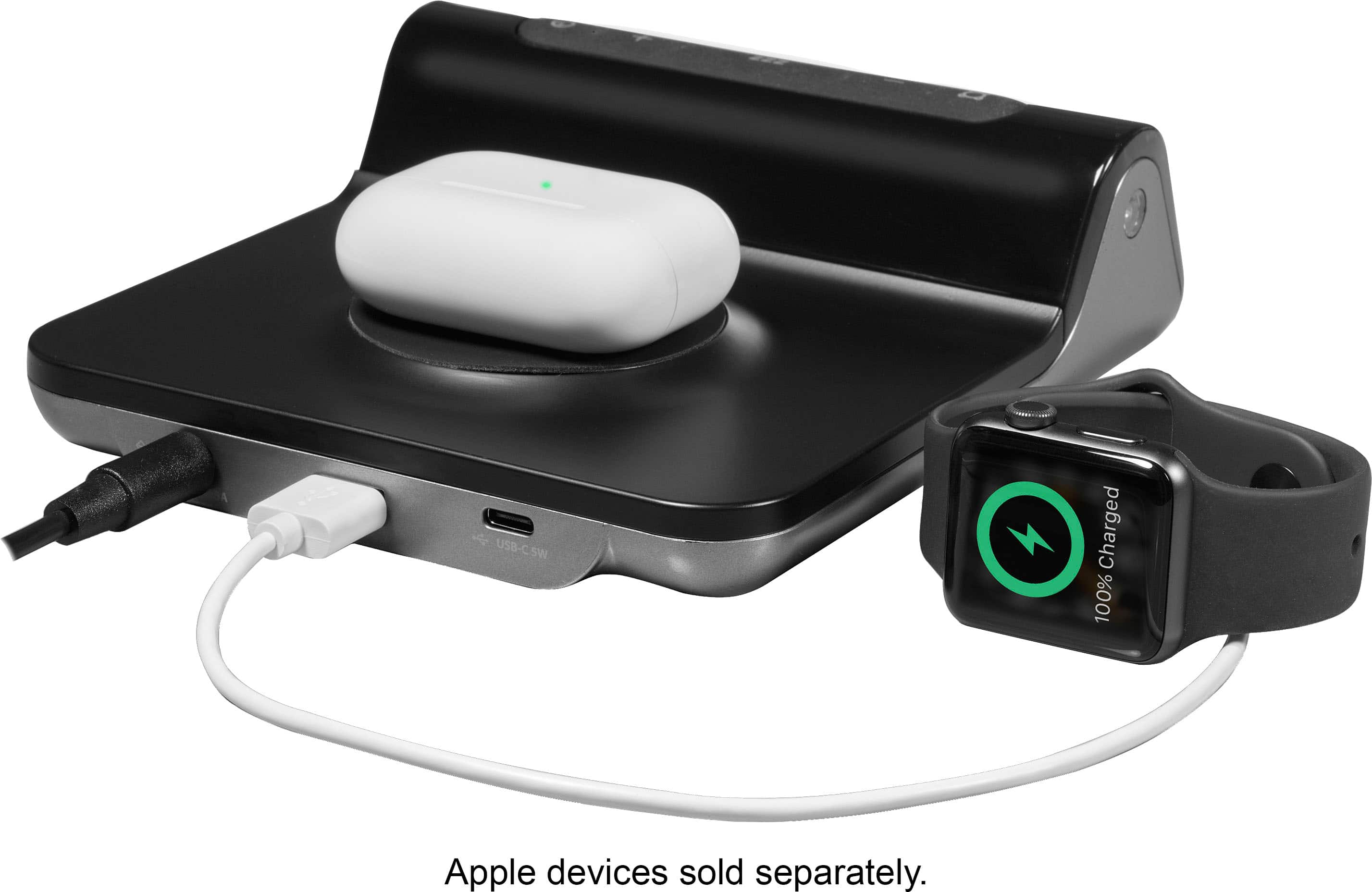 Alt View 12. iHome - POWERVALET PRO 3 in 1 Magnetic Fast Wireless Charger - Black.