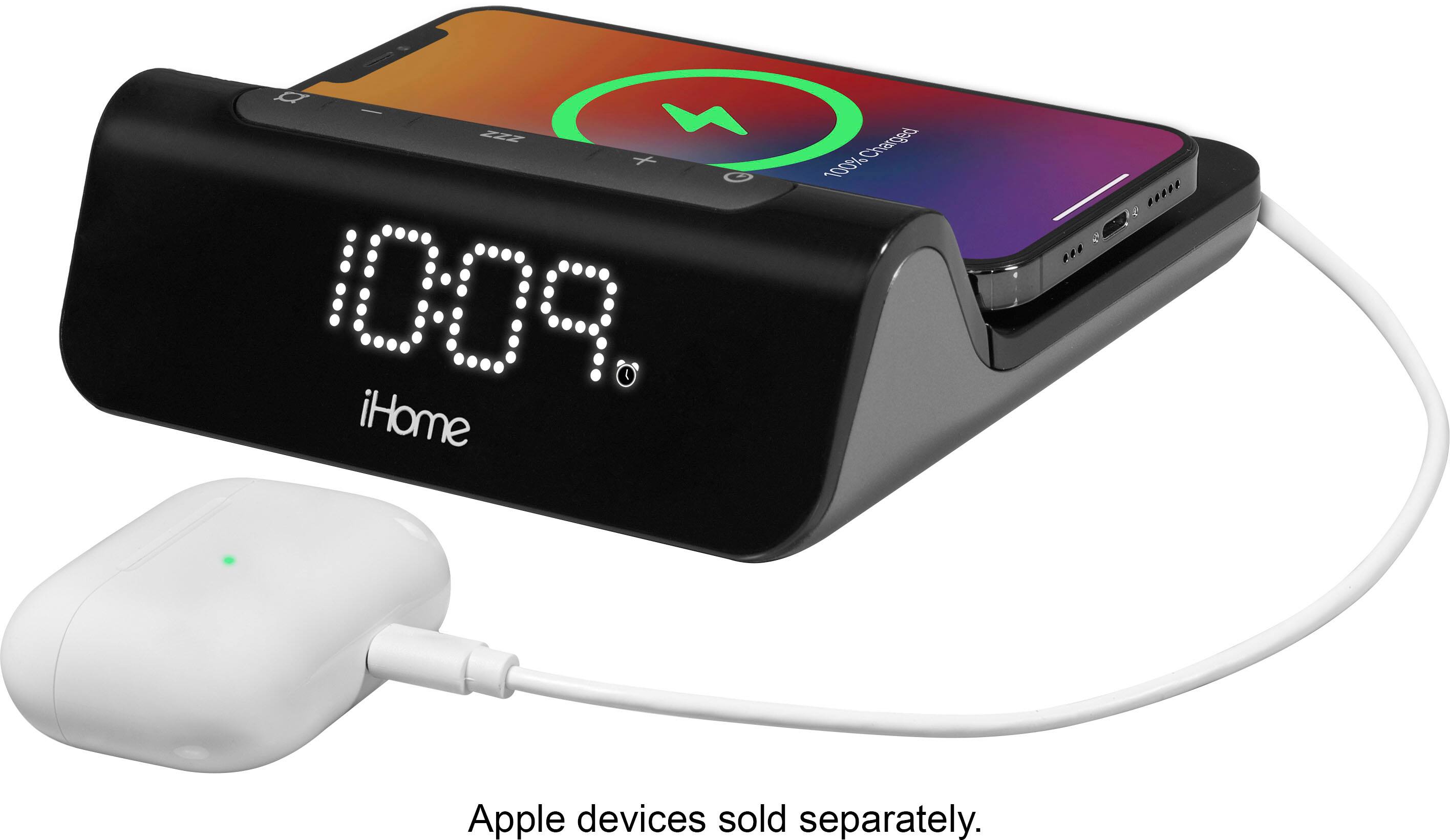 Alt View 19. iHome - POWERVALET PRO 3 in 1 Magnetic Fast Wireless Charger - Black.