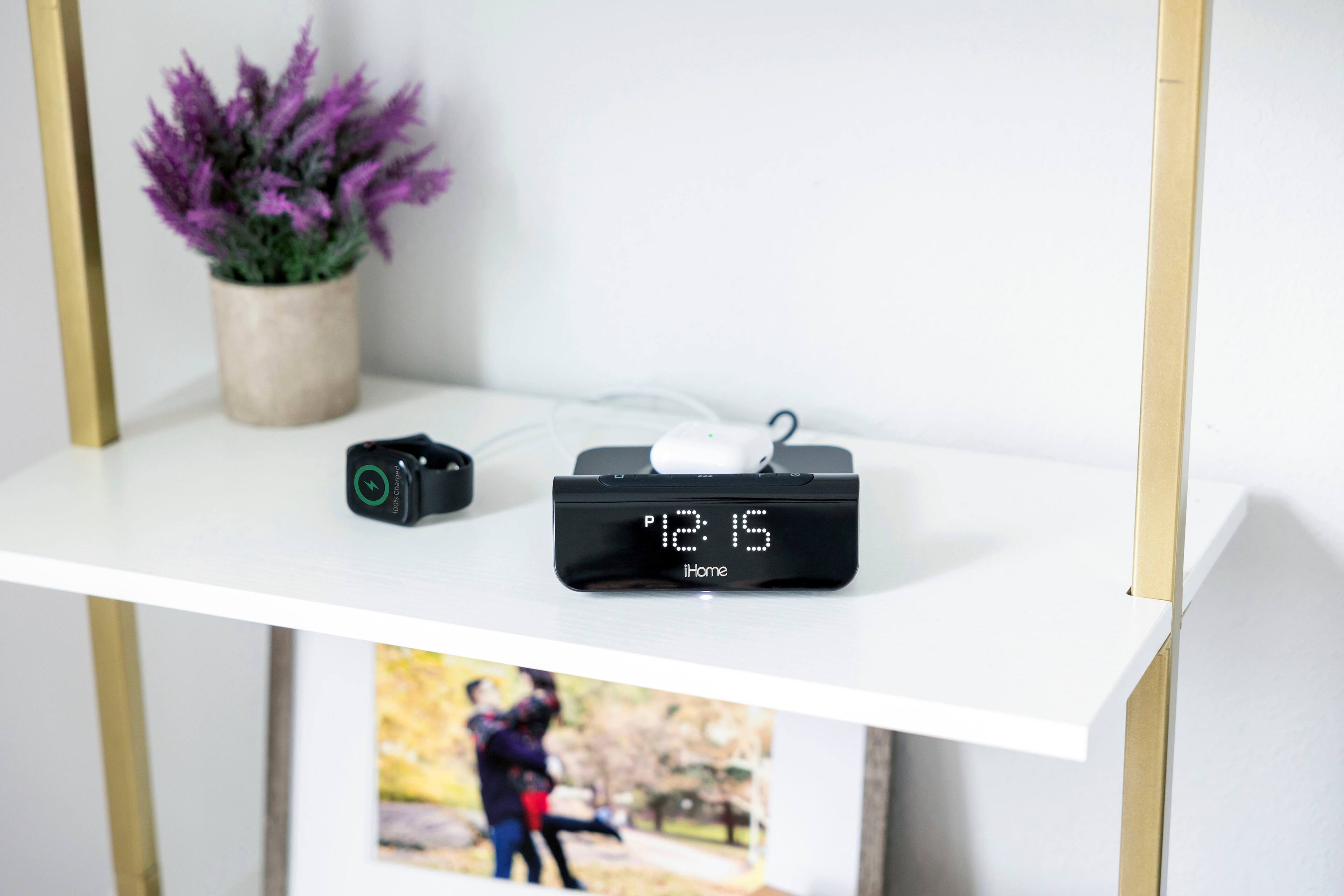 Alt View 21. iHome - POWERVALET PRO 3 in 1 Magnetic Fast Wireless Charger - Black.