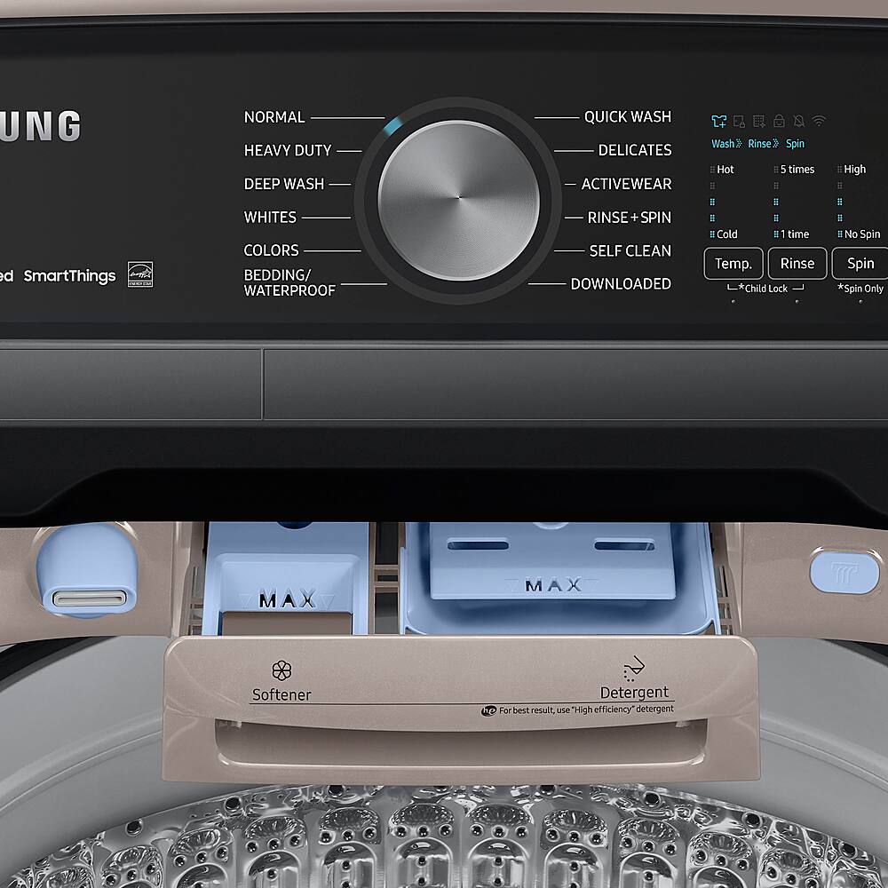 Best Buy Samsung OBX 5.2 cu. ft. Large Capacity Smart Top Load Washer with Super Speed Wash