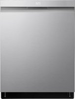 LG - 24" Top Control Smart Built-In Stainless Steel Tub Dishwasher with 3rd Rack, QuadWash Pro and 42dba - Stainless Steel - Front_Zoom