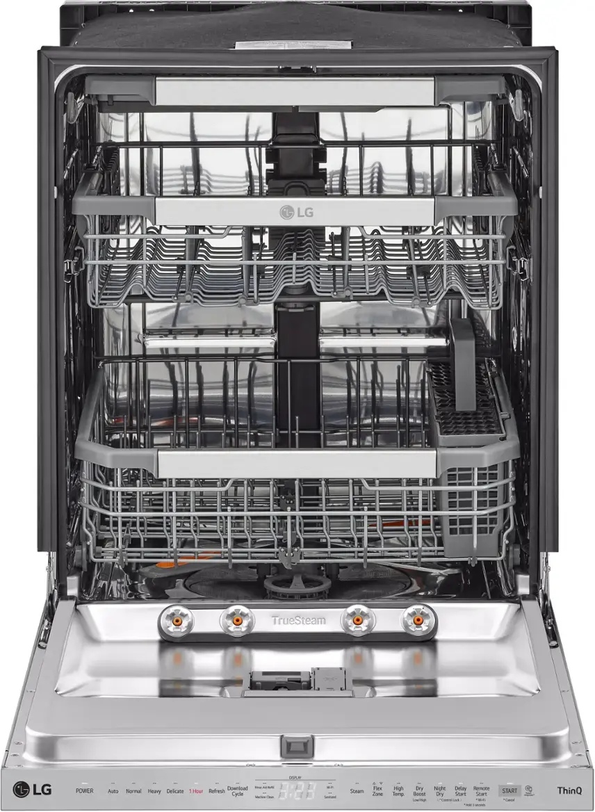 Alt View 12. LG - 24" Top Control Smart Built-In Stainless Steel Tub Dishwasher with 3rd Rack, QuadWash Pro and 42dba - PrintProof Stainless steel.