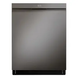 LG - 24" Top Control Smart Built-In Stainless Steel Tub Dishwasher with 3rd Rack, QuadWash Pro and 42dba - PrintProof Black Stainless steel