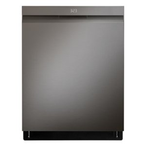 LG - 24" Top Control Smart Built-In Stainless Steel Tub Dishwasher with 3rd Rack, QuadWash Pro and 42dba - Black Stainless Steel