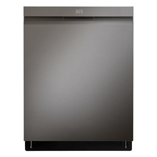 Front. LG - 24" Top Control Smart Built-In Stainless Steel Tub Dishwasher with 3rd Rack, QuadWash Pro and 42dba - PrintProof Black Stainless steel.