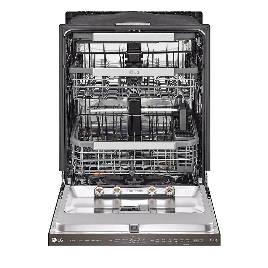 Alt View 17. LG - 24" Top Control Smart Built-In Stainless Steel Tub Dishwasher with 3rd Rack, QuadWash Pro and 42dba - PrintProof Black Stainless steel.