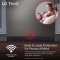 LG ThinQ Auto Leak Detection Built-In Leak Protection for Peace of Mind ThinQ monitors water supply, drainage, and leakage and will notify you if any issues arise after installation. *Available on select LG smart appliances with Wi-Fi enabled.