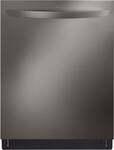 LG - 24" Top Control Smart Built-In Stainless Steel Tub Dishwasher with 3rd Rack, QuadWash Pro and 42dba - Black Stainless Steel