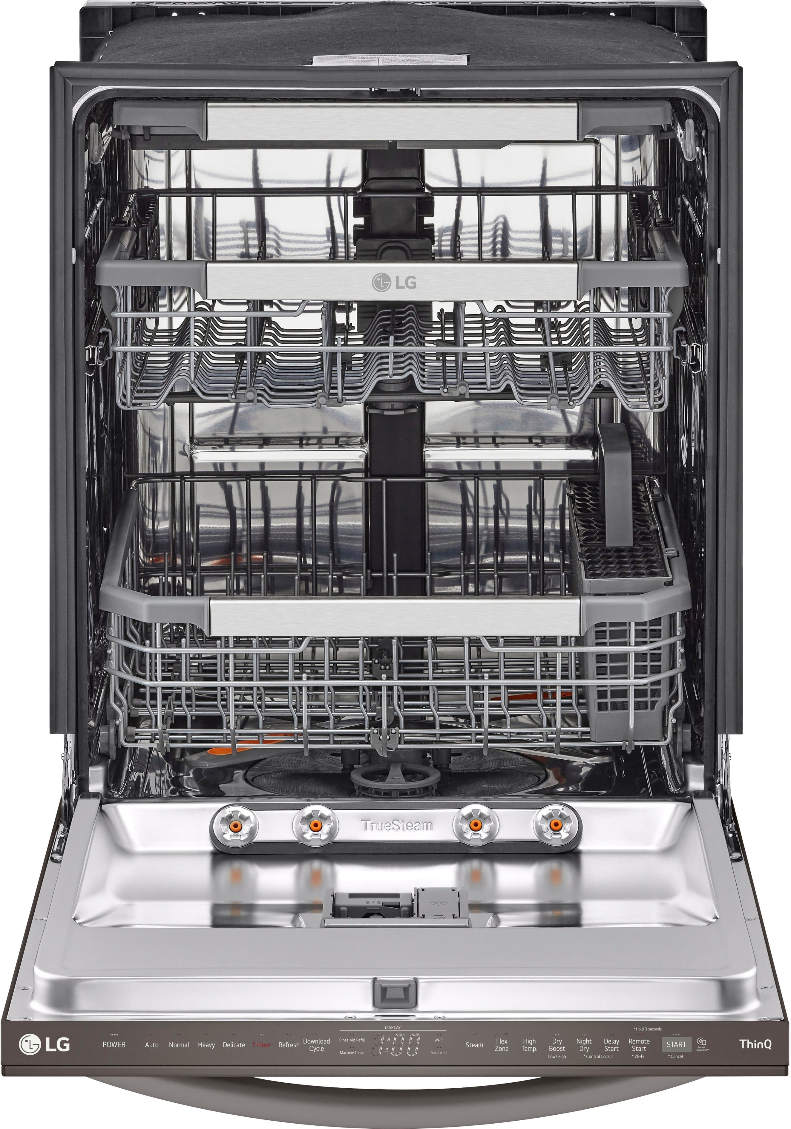 Alt View 11. LG - 24" Top Control Smart Built-In Stainless Steel Tub Dishwasher with 3rd Rack, QuadWash Pro and 42dba - PrintProof Black Stainless.