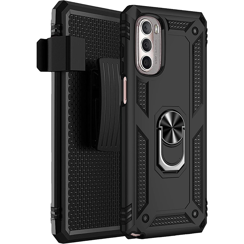 for Motorola Moto G Stylus 5G 2023 Wallet Case Designed with Camera Protection, Card Slot & Ring Stand Kickstand Phone Case Cover by Xpression - Black