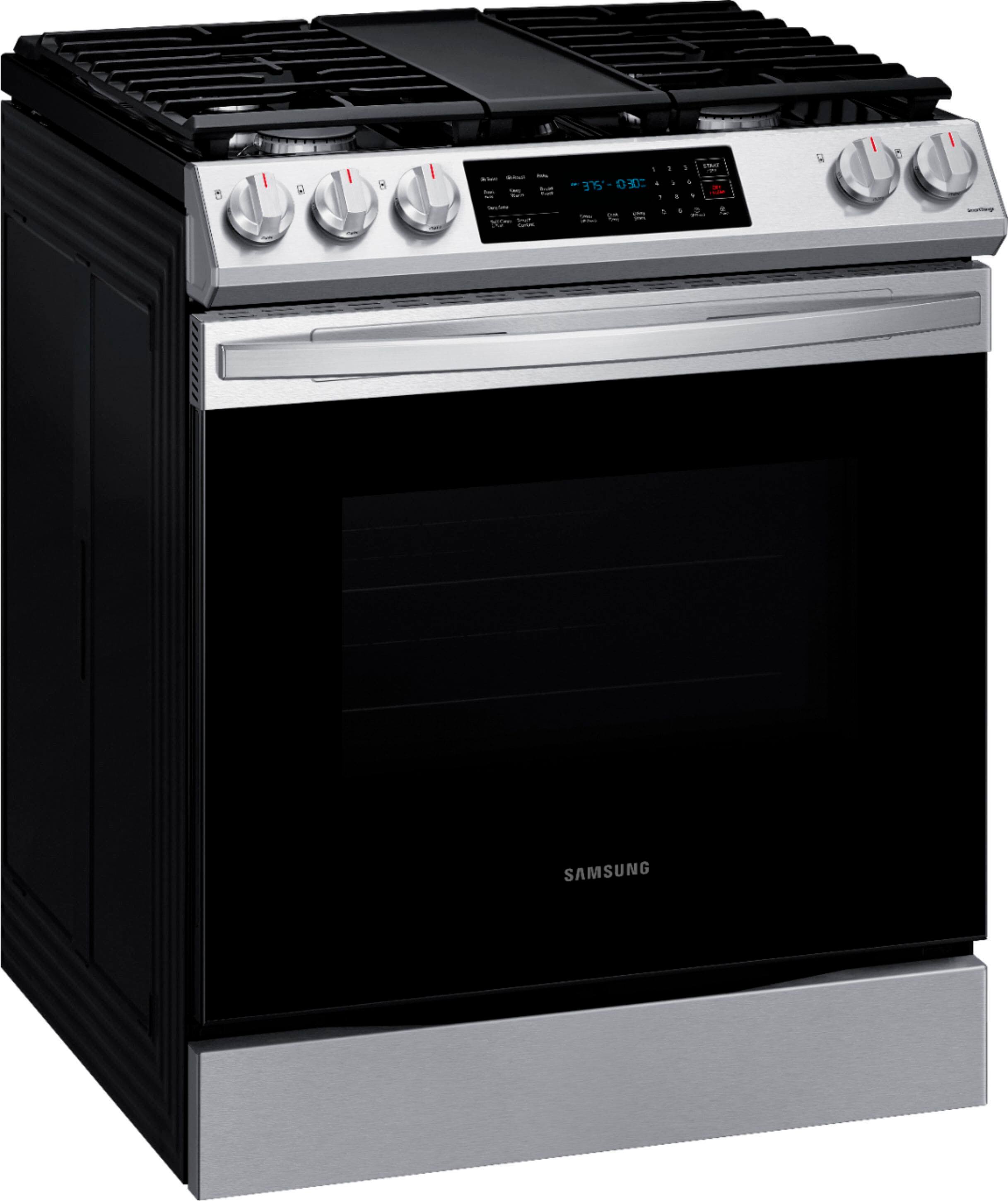 Best Buy Samsung OBX 6.0 cu. ft. Front Control SlideIn Gas Range with