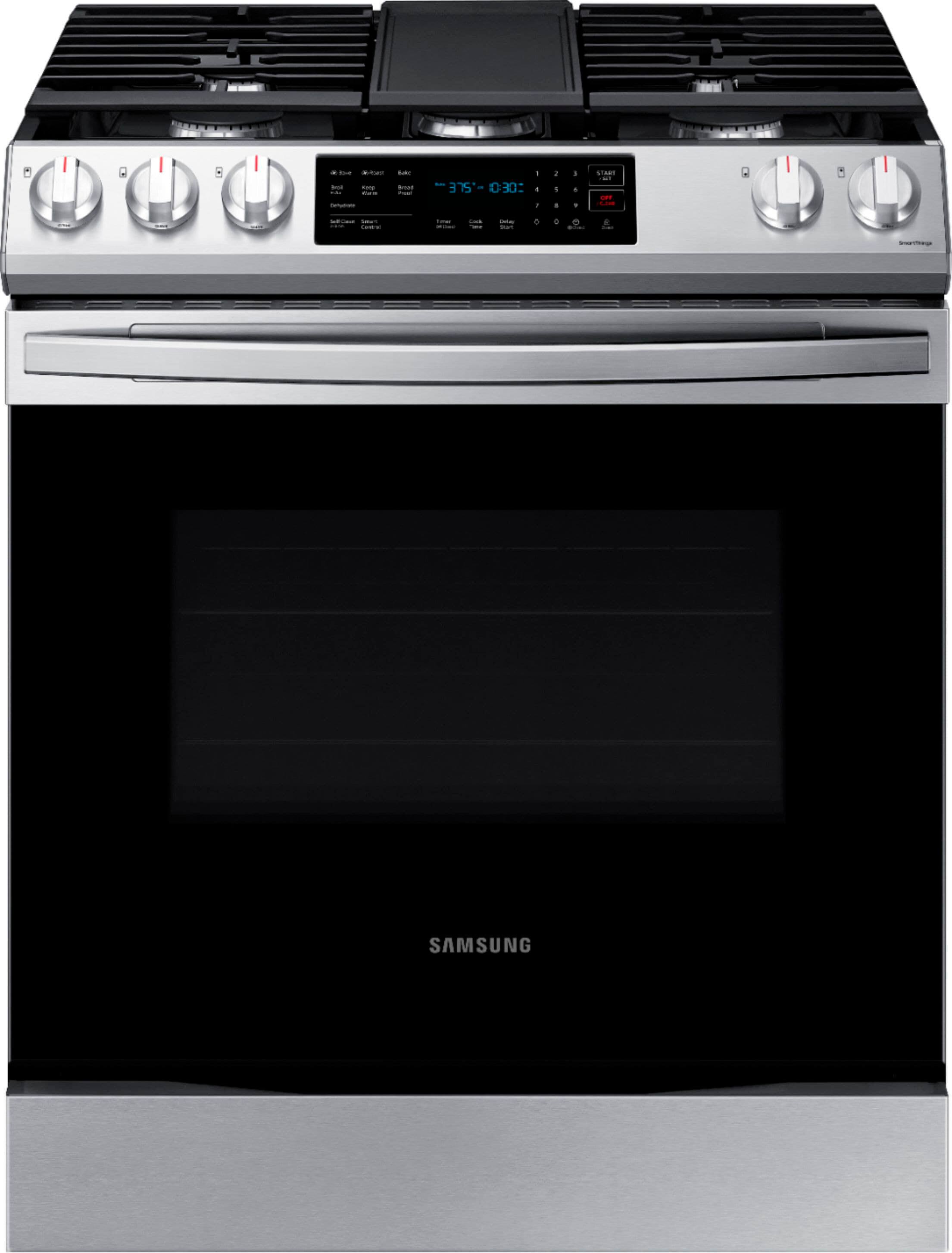 Best Buy Samsung OBX 6.0 cu. ft. Front Control SlideIn Gas Range with
