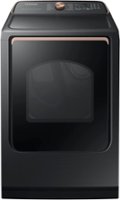 Samsung - OBX 7.4 cu. ft. Smart Gas Dryer with Steam Sanitize+ - Brushed Black - Front_Zoom