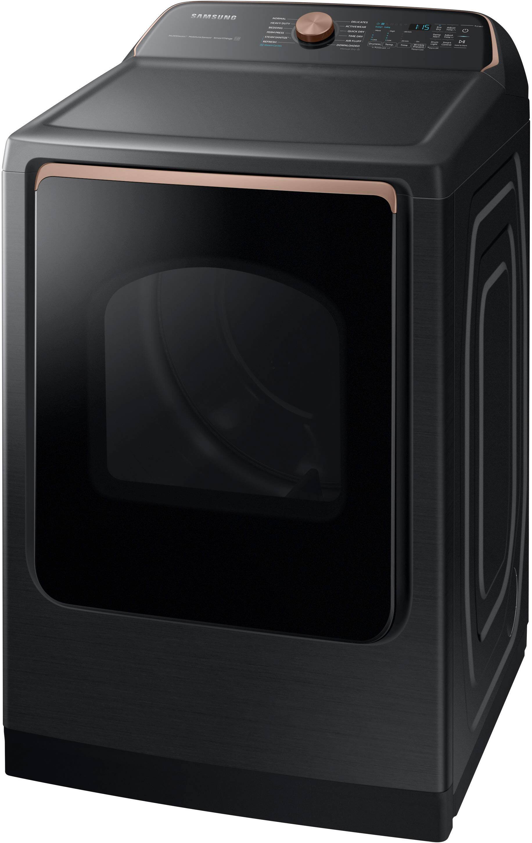 Samsung OBX 7.4 cu. ft. Smart Gas Dryer with Steam Sanitize+ Brushed