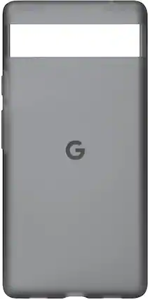Front. Google - Soft Shell Case for Google Pixel 6a - Charcoal.