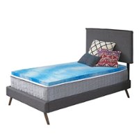 Sealy - Essentials 2 Inch Mattress Topper, Twin XL - Blue - Front_Zoom