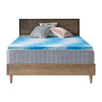 Sealy - Essentials 2 Inch Mattress Topper, Full - Blue - Front_Zoom