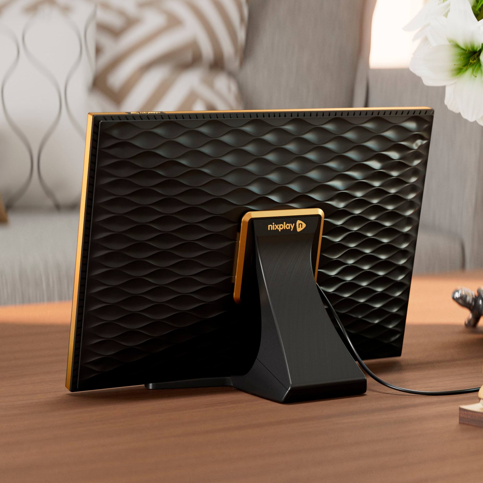 Alt View 12. Nixplay - W10K Touch 10.1-inch LCD Smart Digital Photo Frame - Black/Gold.