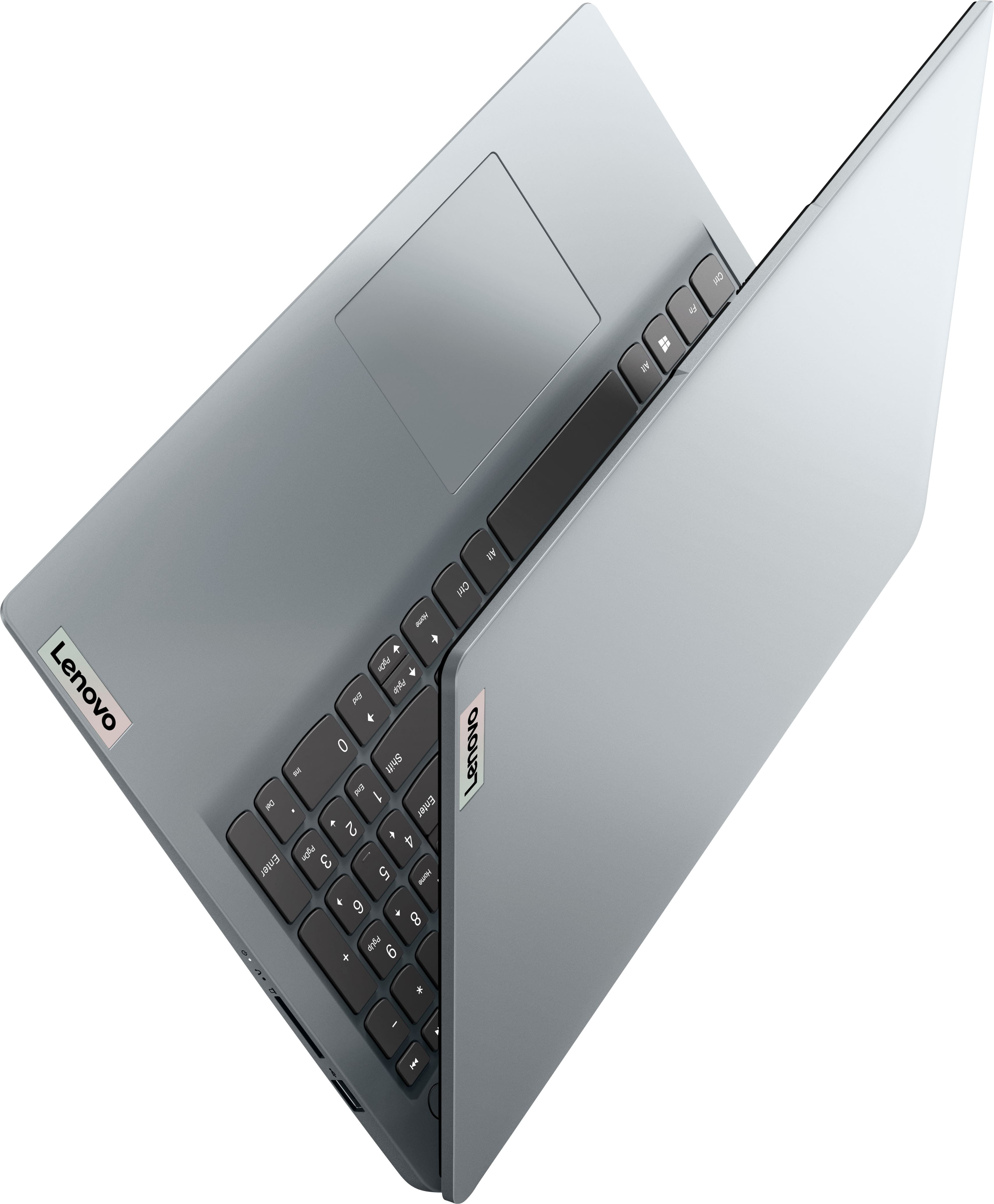 Alt View 4. Lenovo - Ideapad 1 15.6" HD Laptop - Athlon Silver 3050U - 4GB Memory - 128GB eMMC - Cloud Grey.