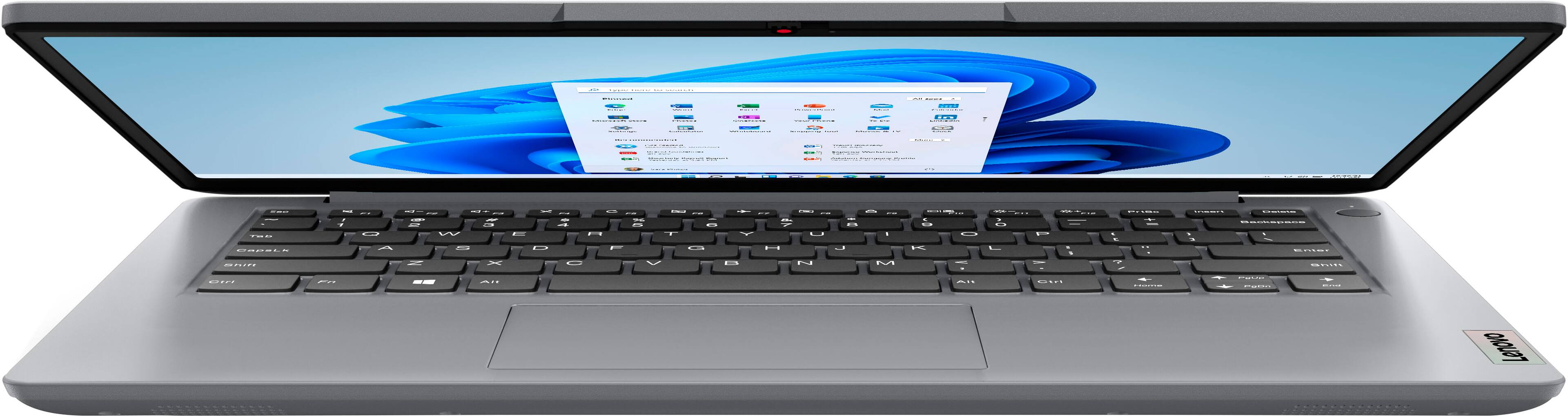 Alt View 14. Lenovo - Ideapad 1i 14.0" HD Laptop - Celeron N4020 - 4GB Memory - 64GB eMMC - Cloud Grey.