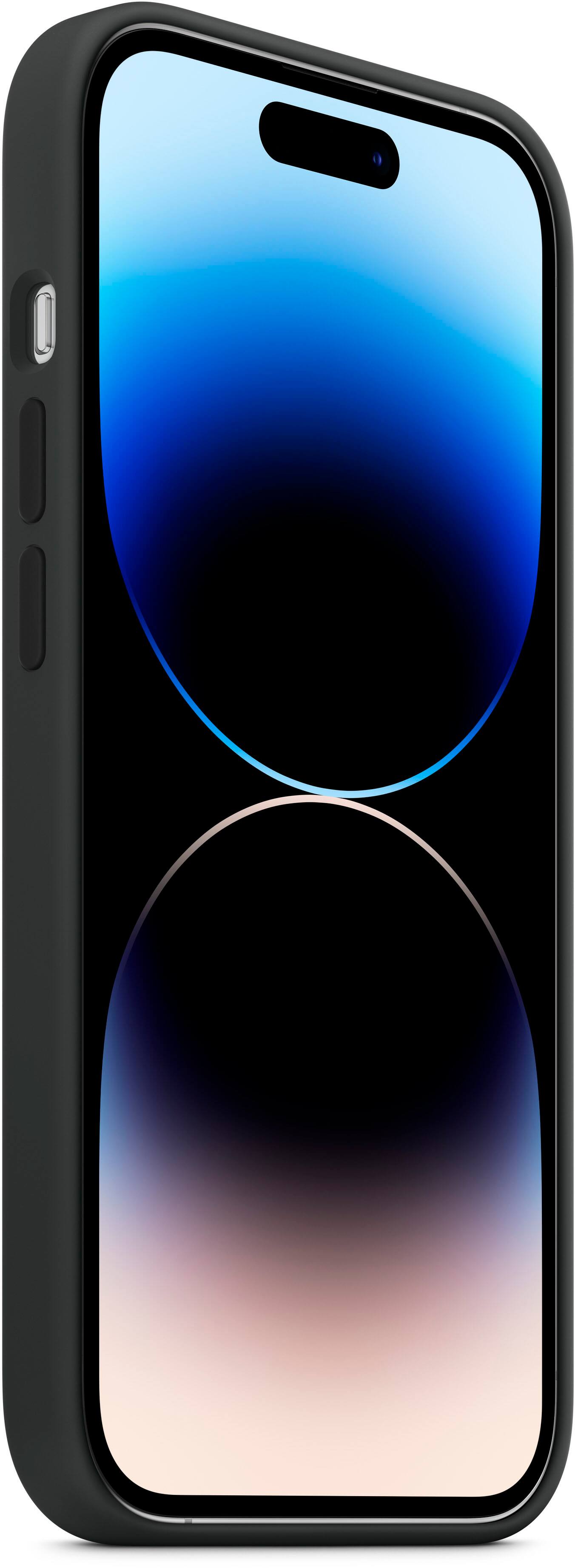 Alt View 3. Apple - iPhone 14 Pro Max Silicone Case with MagSafe - Midnight.