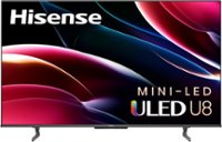 Front. Hisense - 55" Class U8H Series Mini LED Quantum ULED 4K UHD Smart Google TV - Black.