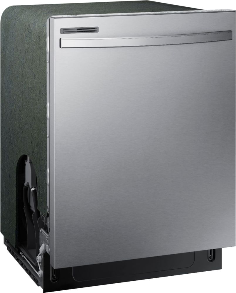 Angle View: GE - Front Control Dishwasher with 60dBA - Stainless steel