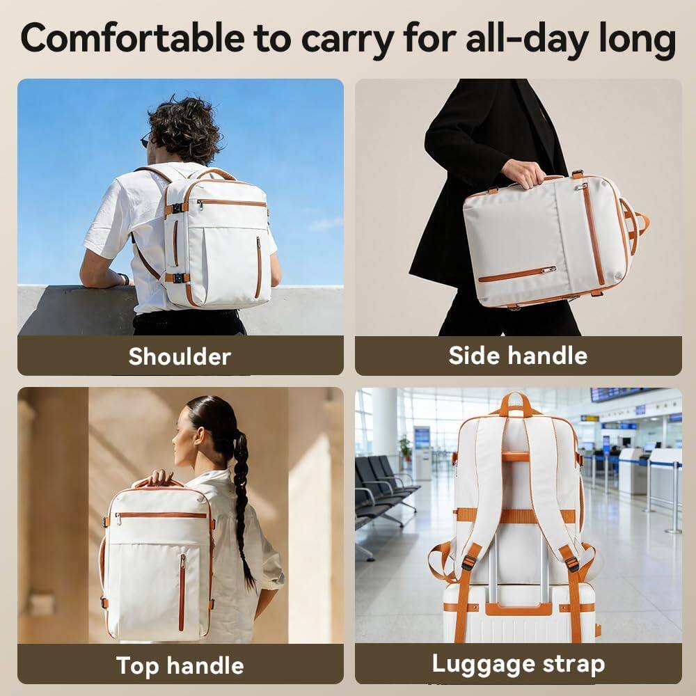 Comfortable to carry for all-day long

Shoulder

Side handle

Top handle

Luggage strap