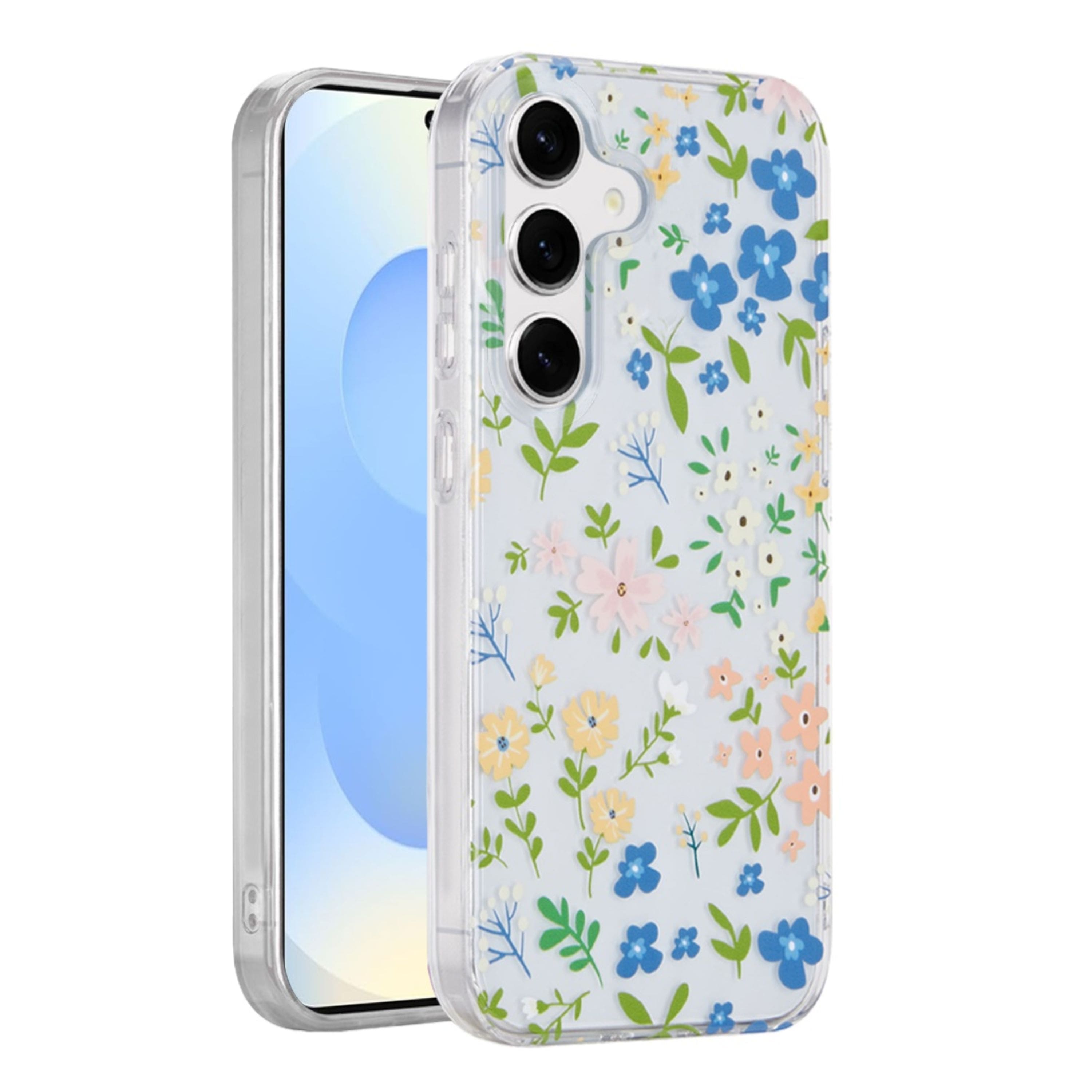 Kitcheniva - Layer In Mold Design TPU Case With Tempered Glass For Samsung S25/S24 Floral - Multicolor price history on PriceWatchPro