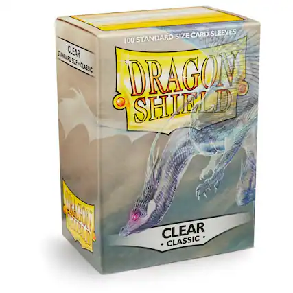 100 STANDARD SIZE CARD SLEEVES
CLEAR
CLASSIC
DRAGON SHIELD