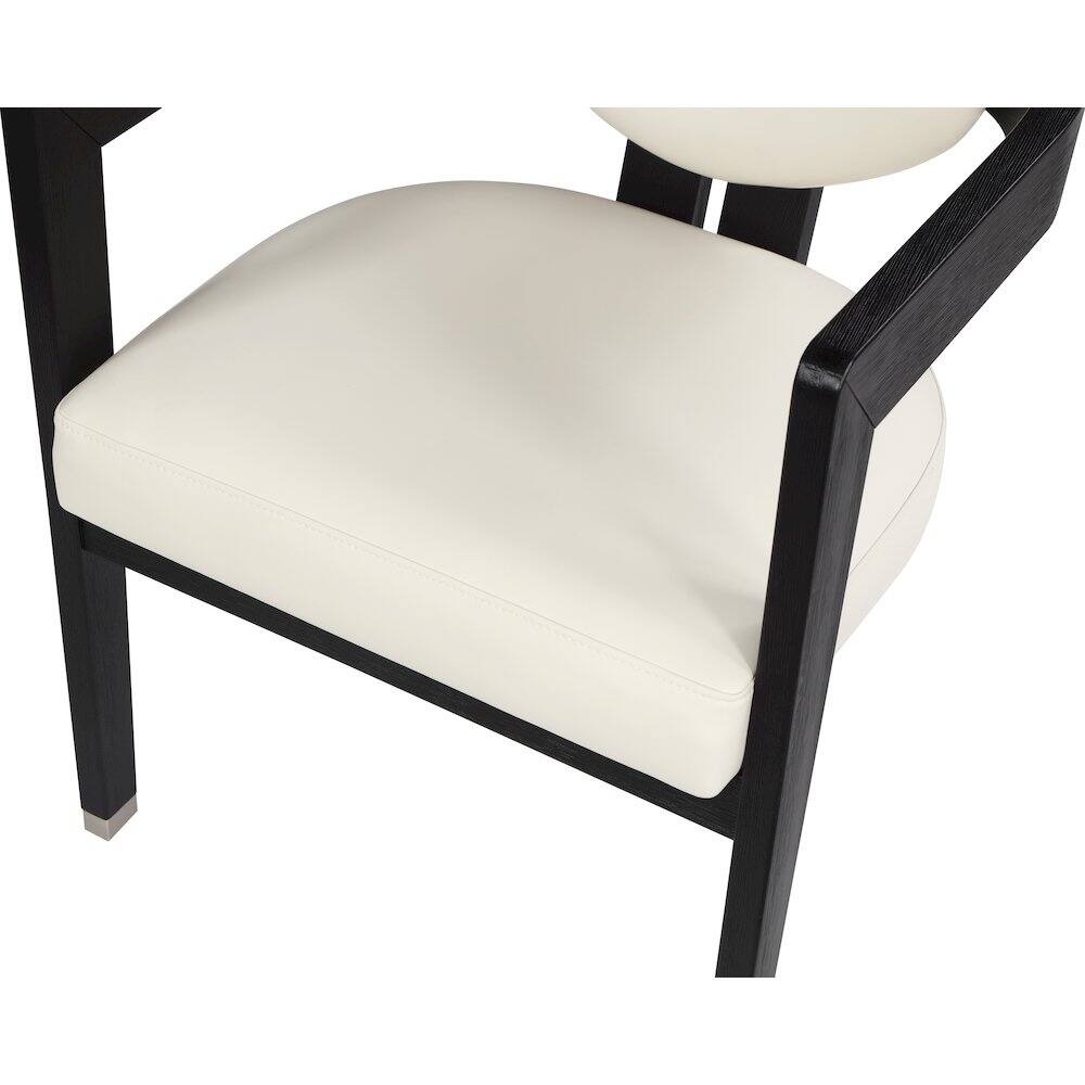 Alt View 4. Meridian Furniture - Carlyle Cream Vegan Leather Dining Chair - Beige.