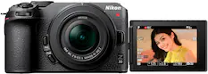 Front. Nikon - Z 30 4K Mirrorless Camera with NIKKOR Z DX 16-50mm f/3.5-6.3 VR Lens - Black.