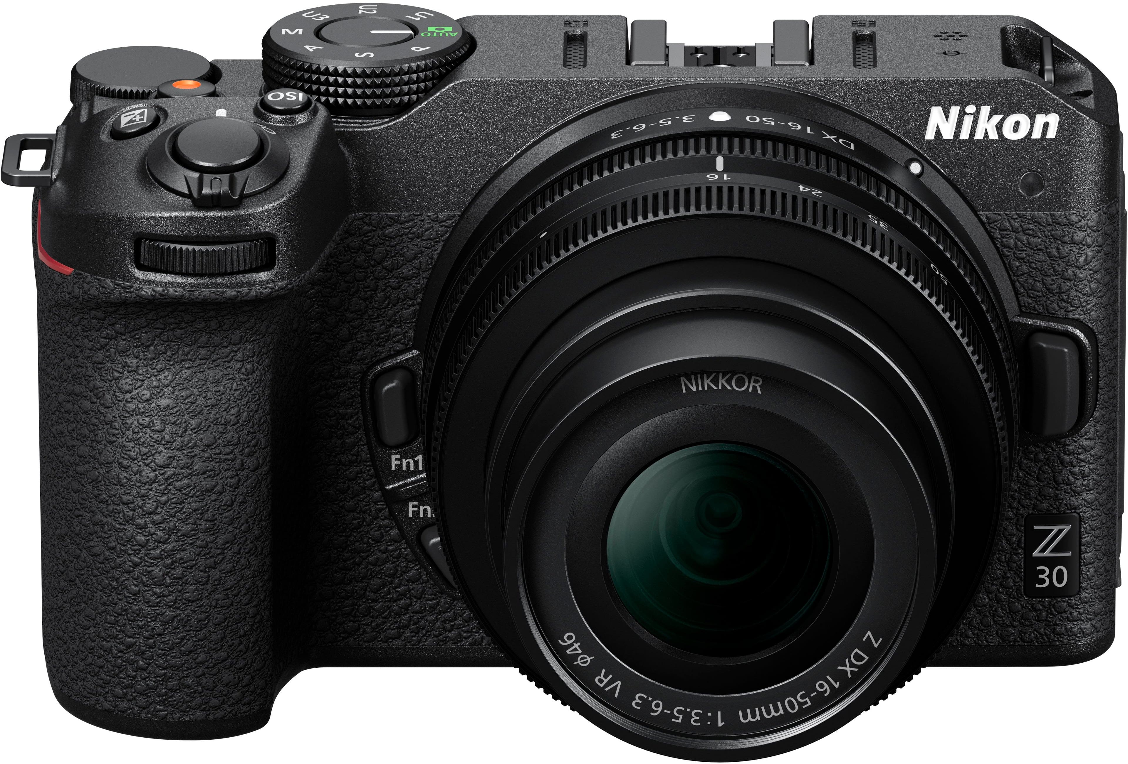 Alt View 17. Nikon - Z 30 4K Mirrorless Camera 2-Lens Kit with NIKKOR Z DX 16-50mm f/3.5-6.3 VR and NIKKOR Z DX 50-250mm f/4.5-6.3 VR Lenses - Black.