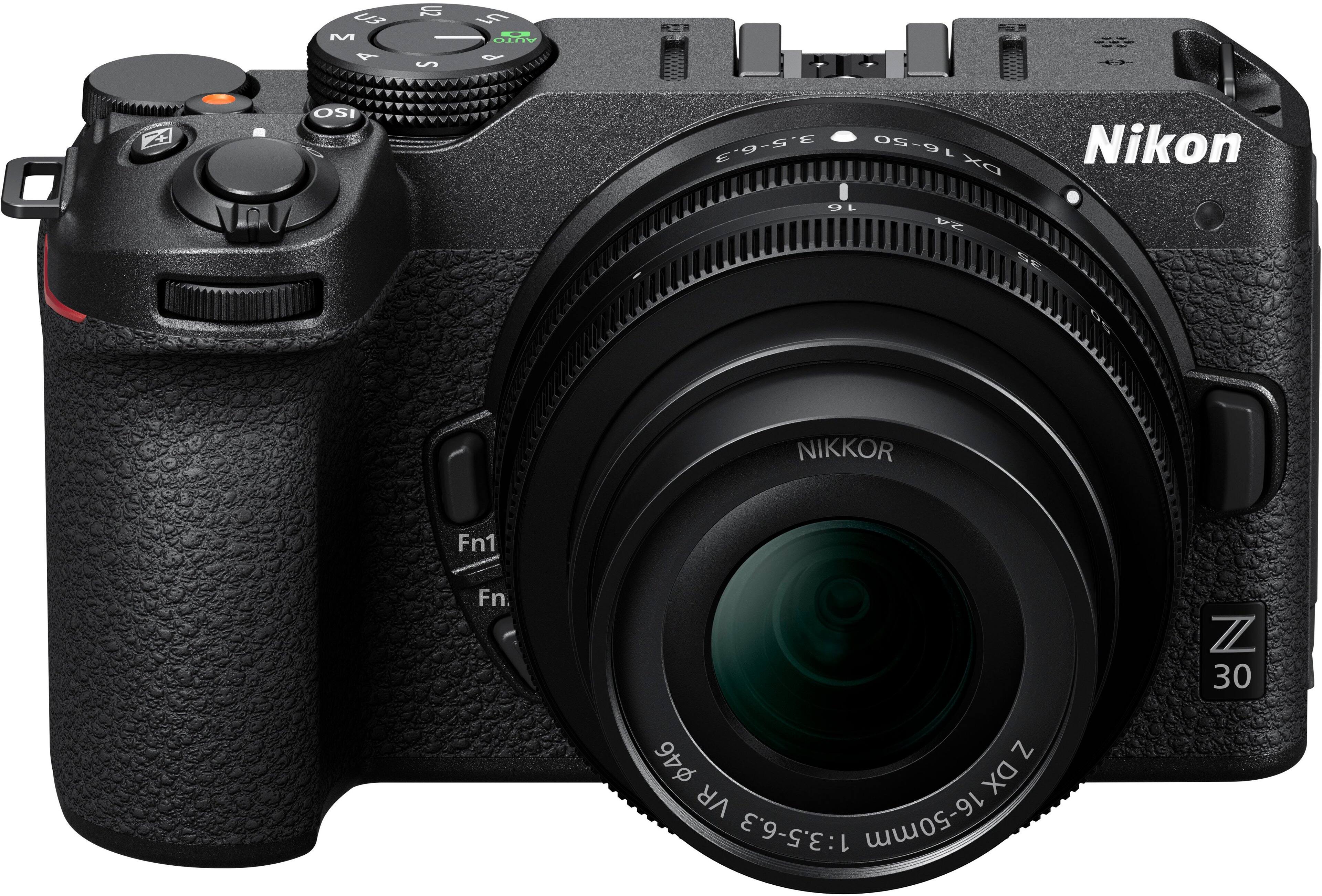 Alt View 17. Nikon - Z 30 4K Mirrorless Camera 2-Lens Kit with NIKKOR Z DX 16-50mm f/3.5-6.3 VR and NIKKOR Z DX 50-250mm f/4.5-6.3 VR Lenses - Black.