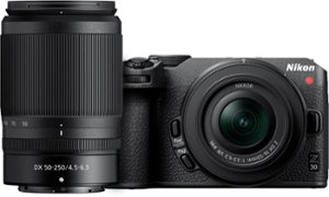 Nikon - Z 30 4K Mirrorless Camera 2-Lens Kit w/ NIKKOR Z DX 16-50mm f/3.5-6.3 VR and NIKKOR Z DX 50-250mm f/4.5-6.3 VR Lenses - Black - Front_Zoom