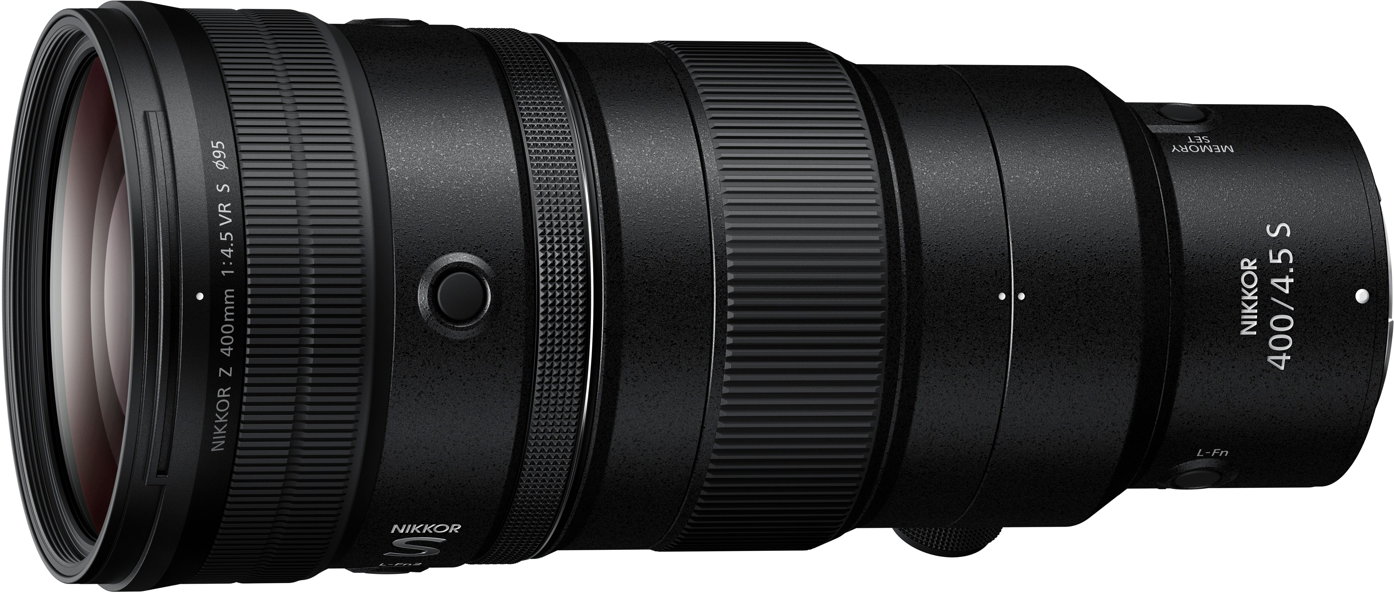 Back View: NIKKOR Z 400mm f/4.5 VR S Super-Telephoto Prime Lens for Nikon Z Mount Cameras - Black