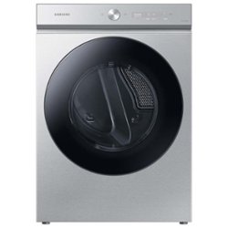 Samsung - OBX Bespoke 7.6 cu. ft. Ultra Capacity Electric Dryer with Super Speed Dry and AI Smart Dial - Silver Steel - Front_Zoom