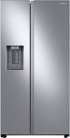 Samsung - OBX 22 Cu. Ft. Side-by-Side Counter-Depth Refrigerator - Stainless Steel - Front_Zoom