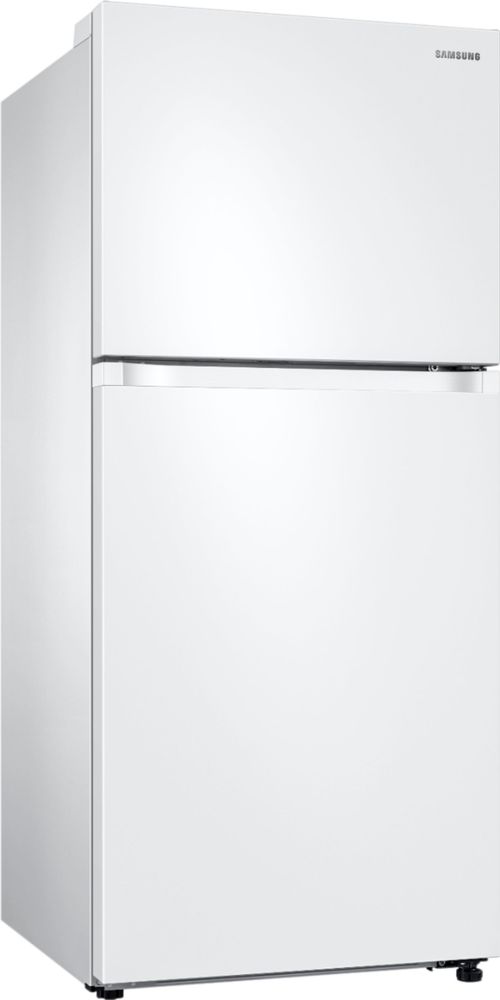 Angle View: Samsung - Geek Squad Certified Refurbished 17.6 Cu. Ft. Top-Freezer Refrigerator - White