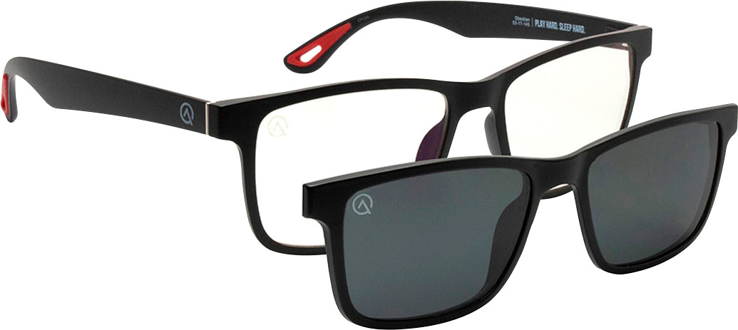 Angle View: Gamer Advantage - Inferno Glasses Sleeper Lens - Obsidian - Black